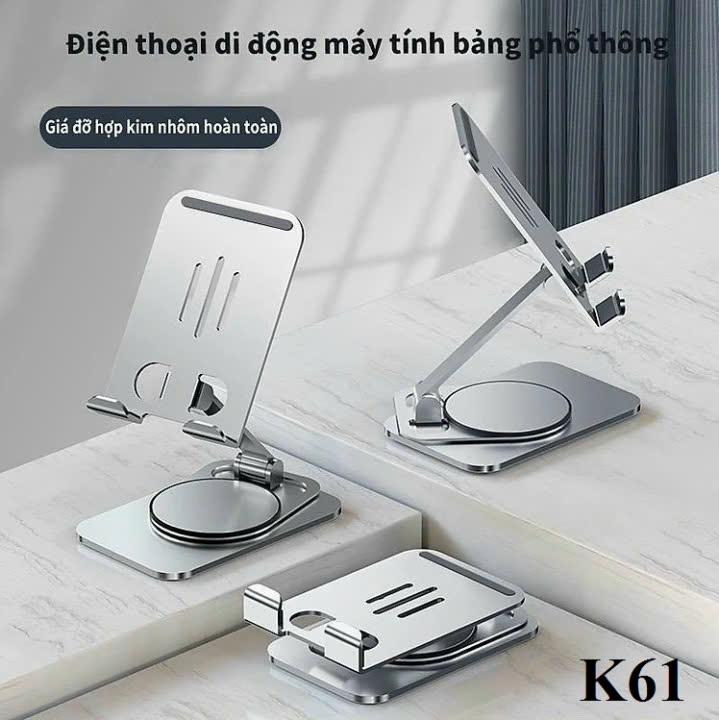 Giá Đỡ Điện Thoại K61 Mini, Thiết Kế Hợp Kim Nhôm Vững Chắc