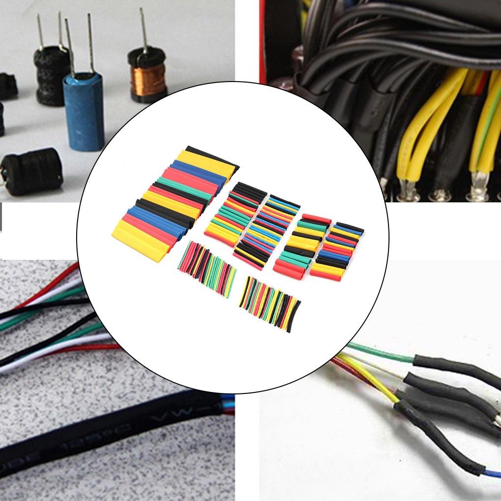 580 Pieces Heat Shrink Tube 2:1 Wrapping Shrinking Cable Connection Insulation Thermoresistant Casing Wrap Kit