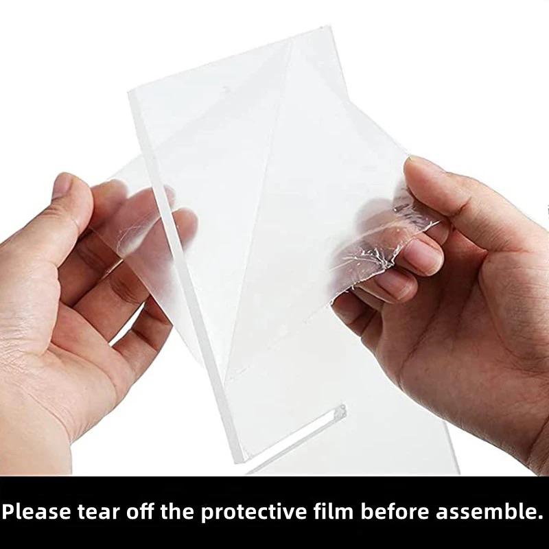 Acrylic Trong Suốt Kệ Sách X, Giá Đỡ sách Nghệ Thuật, Kệ Trang Trí Để Bàn Đơn Giản Tạp Chí - Trong suốt