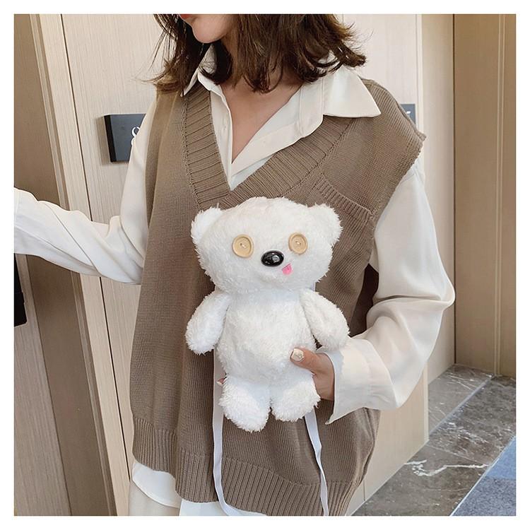 Túi chéo gấu Teddy xù