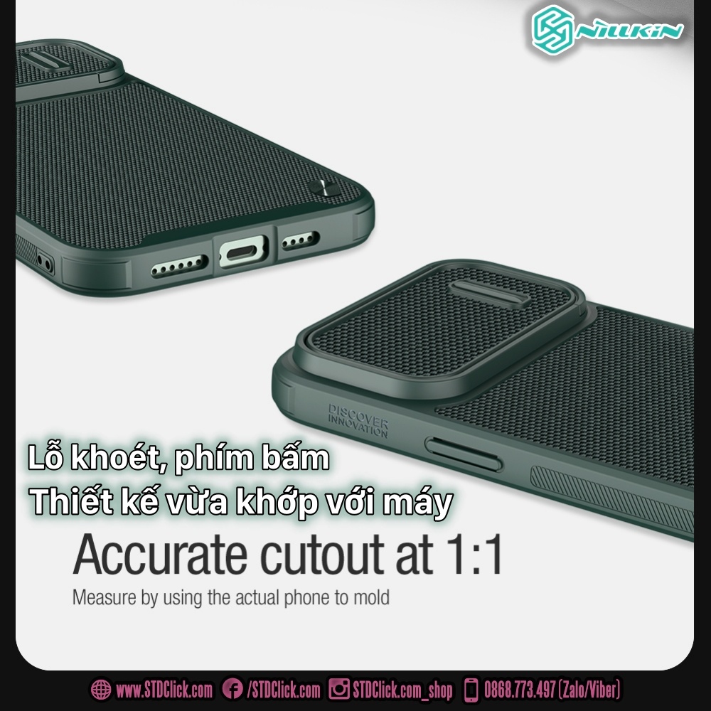ỐP LƯNG DÀNH CHO ĐIỆN THOẠI IPHONE 13 PRO MAX NILLKIN TEXTURED S NYLON FIBER BẢO VỆ CAMERA
