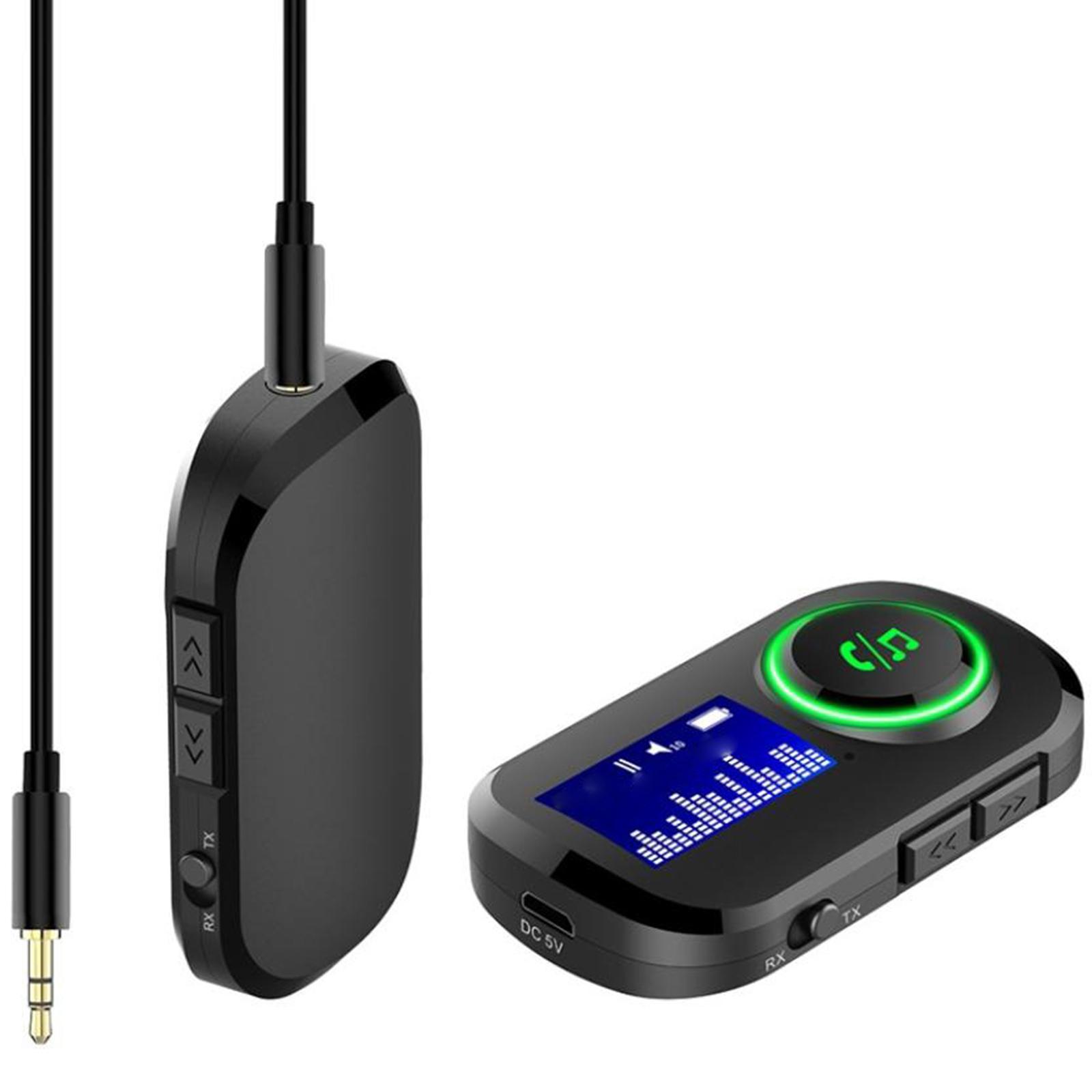 Bluetooth 5.0 and Receiver Audio Adapter w/ Display Screen