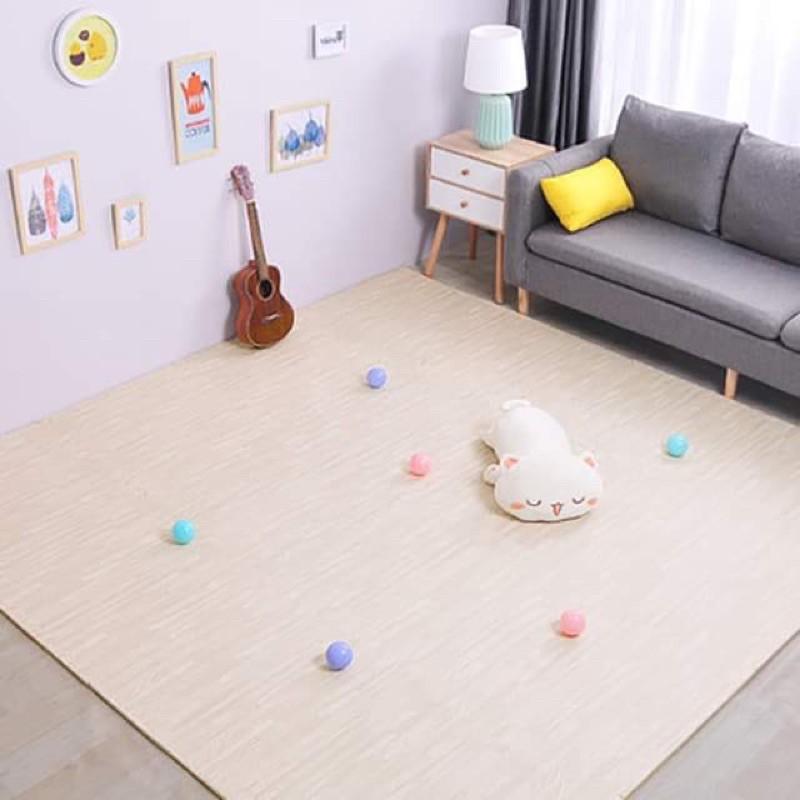 Sale thảm xốp vân gỗ trắng 60×60×1cm