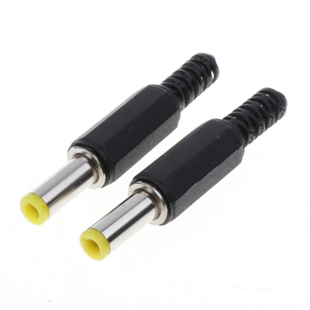 10Pcs 5.5 x 2.1MM DC Power Plug Connector Black Repalcement Parts