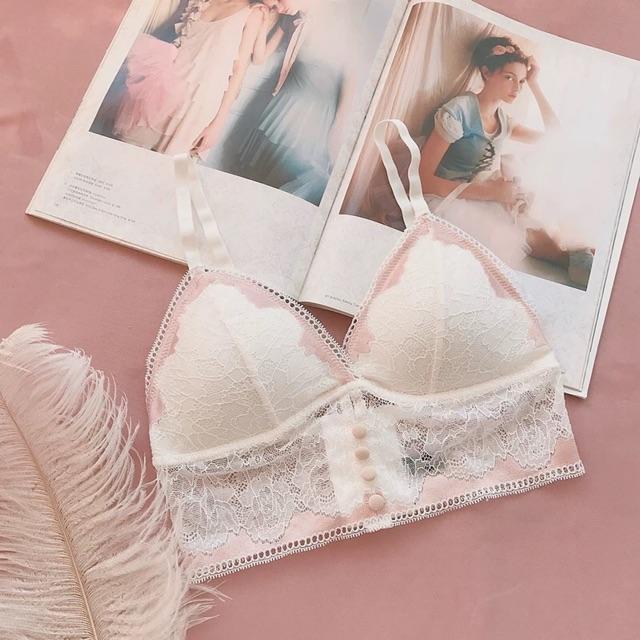 Áo Lót Bralette Ren Có Miếng đệm và khe nhét Mút B077