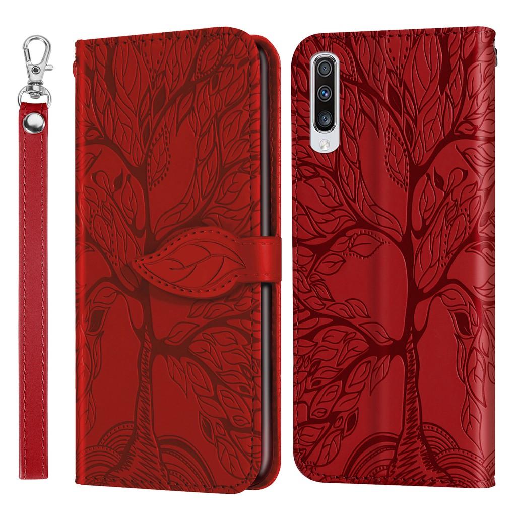 Bao Da Kiểu Ví Gập In Hình Cây 3d Cho Samsung Galaxy A70S A50S A30S A20S A10S A20E A70 A50 A40 A30 A20