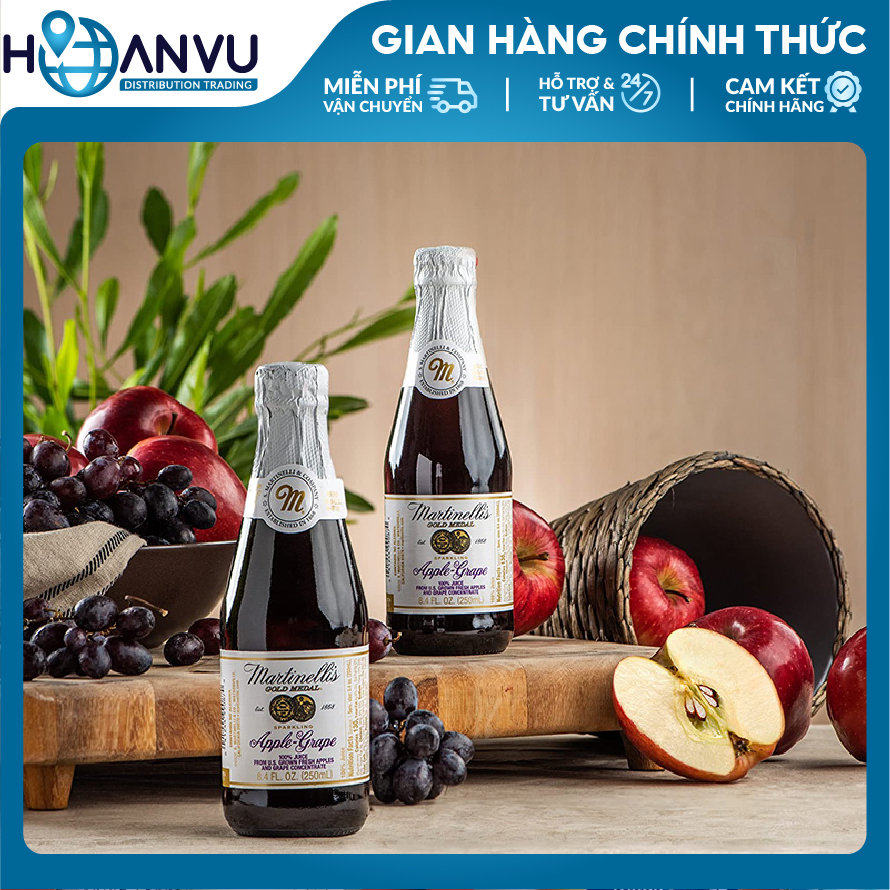 Nước Ép Táo Nho Martinelli's Sparkling Apple-Grape