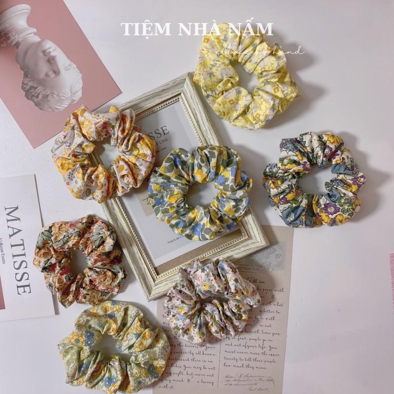 CỘT TÓC SCRUNCHIES VẢI HOA HOT NHẤT MÙA HÈ -