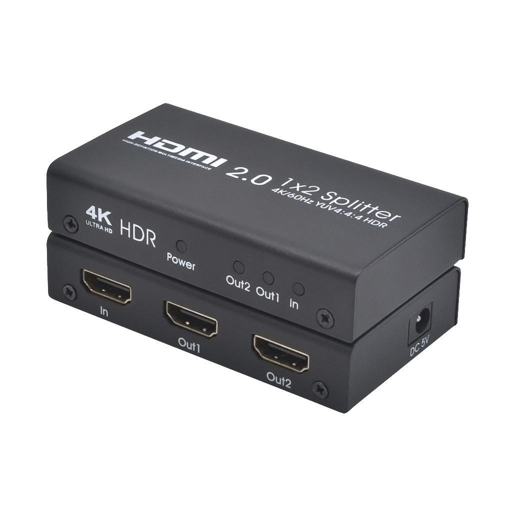 1x2 4K 1080P HUB 3D HDMI Splitter Amplifier Switcher For HDTV PC PS3 DVD