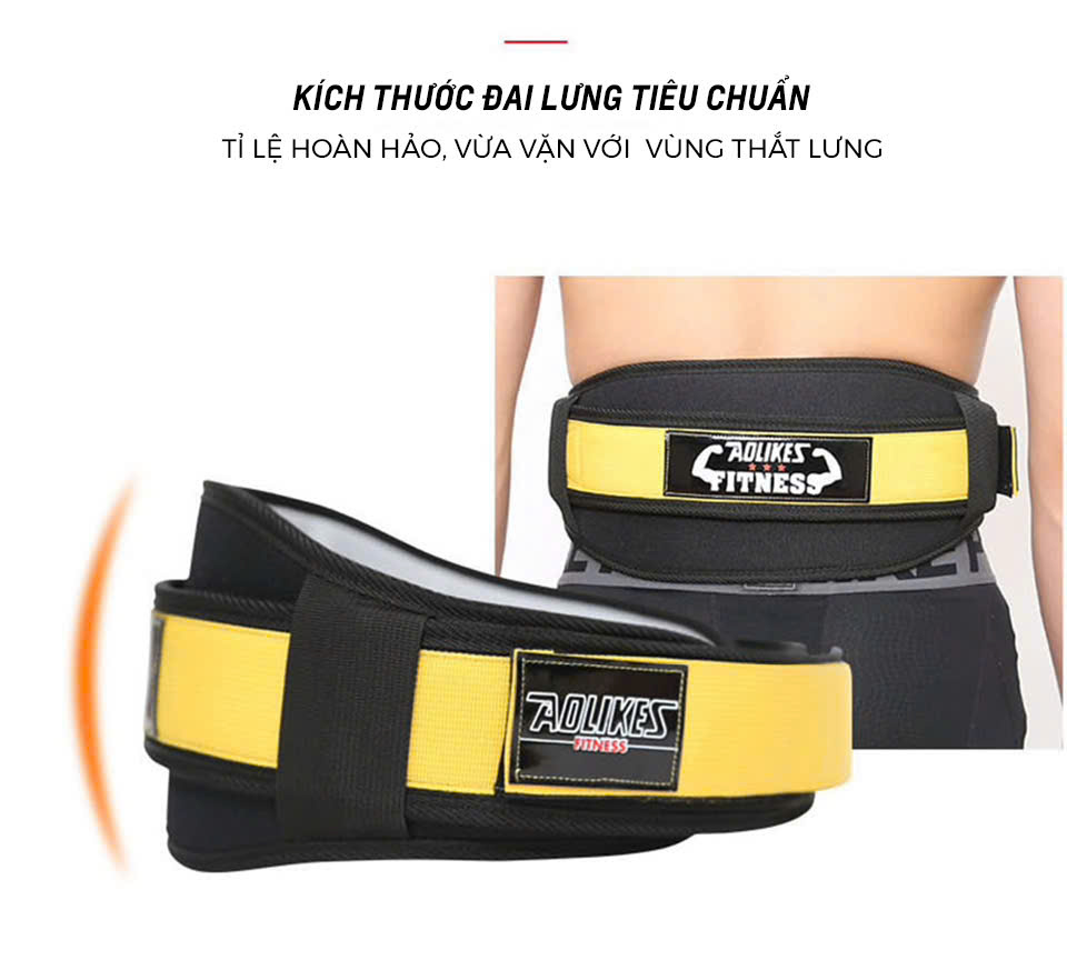 Đai lưng cứng tập gym gánh tạ AOLIKES A-7983 chuyên nghiệp sport waist support