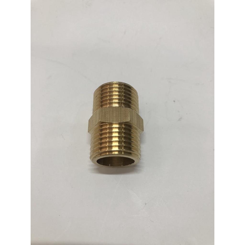 Nối 2 Đầu Ren Ngoài 21mm Đồng Thau
