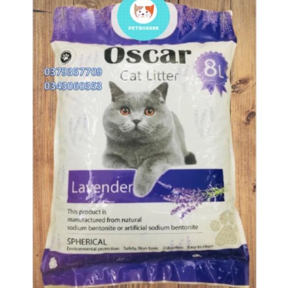 Cát Vệ Sinh Oscar 8L (lít) Cho Mèo - Siêu vón cục nhanh - Khử Mùi - Ít Bụi