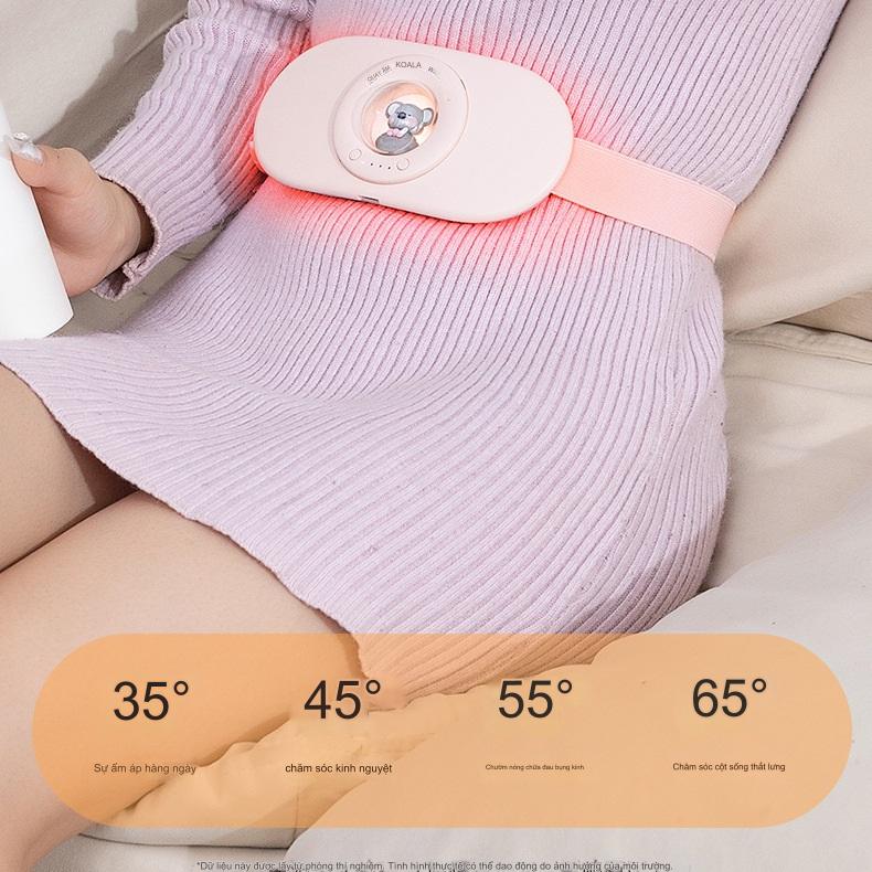 Đai Massage Làm Ấm Bụng Kinh Nguyệt BK-001 hình gấu KOALA dễ thương, 4 mức nhiệt, 6 chế độ massage, giảm đau bụng đau lưng cho bạn gái đến kì, Đai đeo chườm nóng kinh nguyệt - Hàng nhập khẩu
