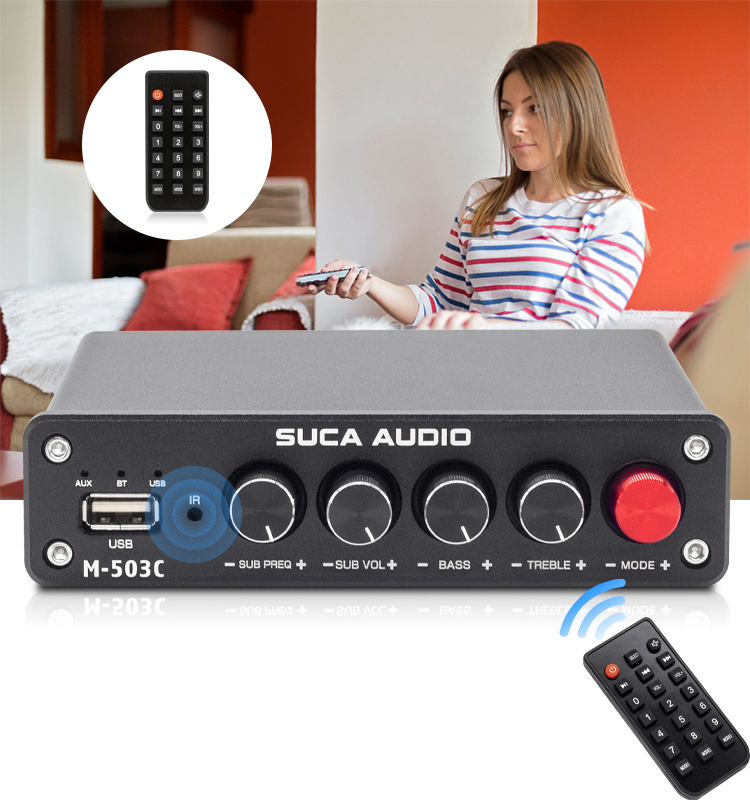 Amply Suca audio M-503C 50W×2+100W Bluetooth 5.0 - Hỗ Trợ USB+ Bluetooth - Hàng Chính Hãng