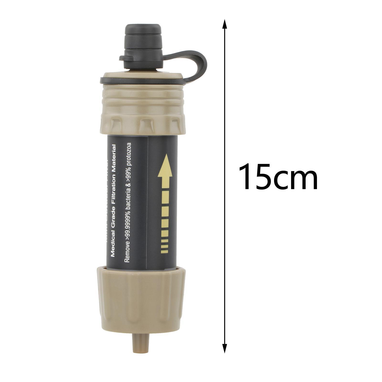 Portable Water Filter Straw Kit Outdoor Water Filtration Instant Water Filter Survival Kit for Survival Camping Traveling Backpacking Hiking