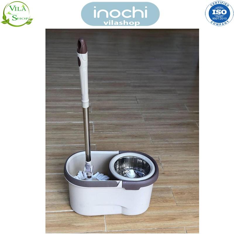 Cây Lau Nhà, Bộ Cây Lau Nhà Thông Minh Xoay 360 Độ Lồng Inox, Chính Hãng Inochi Đạt Tiêu Chuẩn Xuất Nhật