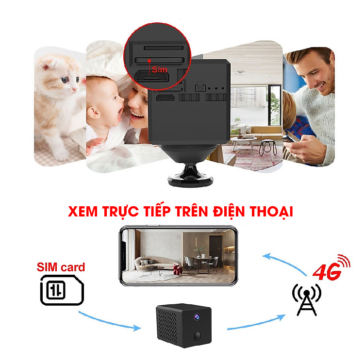 Camera Mini IP Vstarcam CB72 1080P 2.0 Sim 4G LTE Giám Sát Hành Trình Ô Tô, Xem Trực Tiếp Từ Xa Bằng Điện Thoại, PC - Hàng Chính Hãng