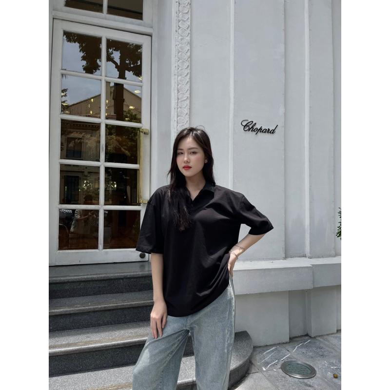 Áo Polo Unisex Richky Polo Shirt Premium Luxury Basic Đen – RKO3