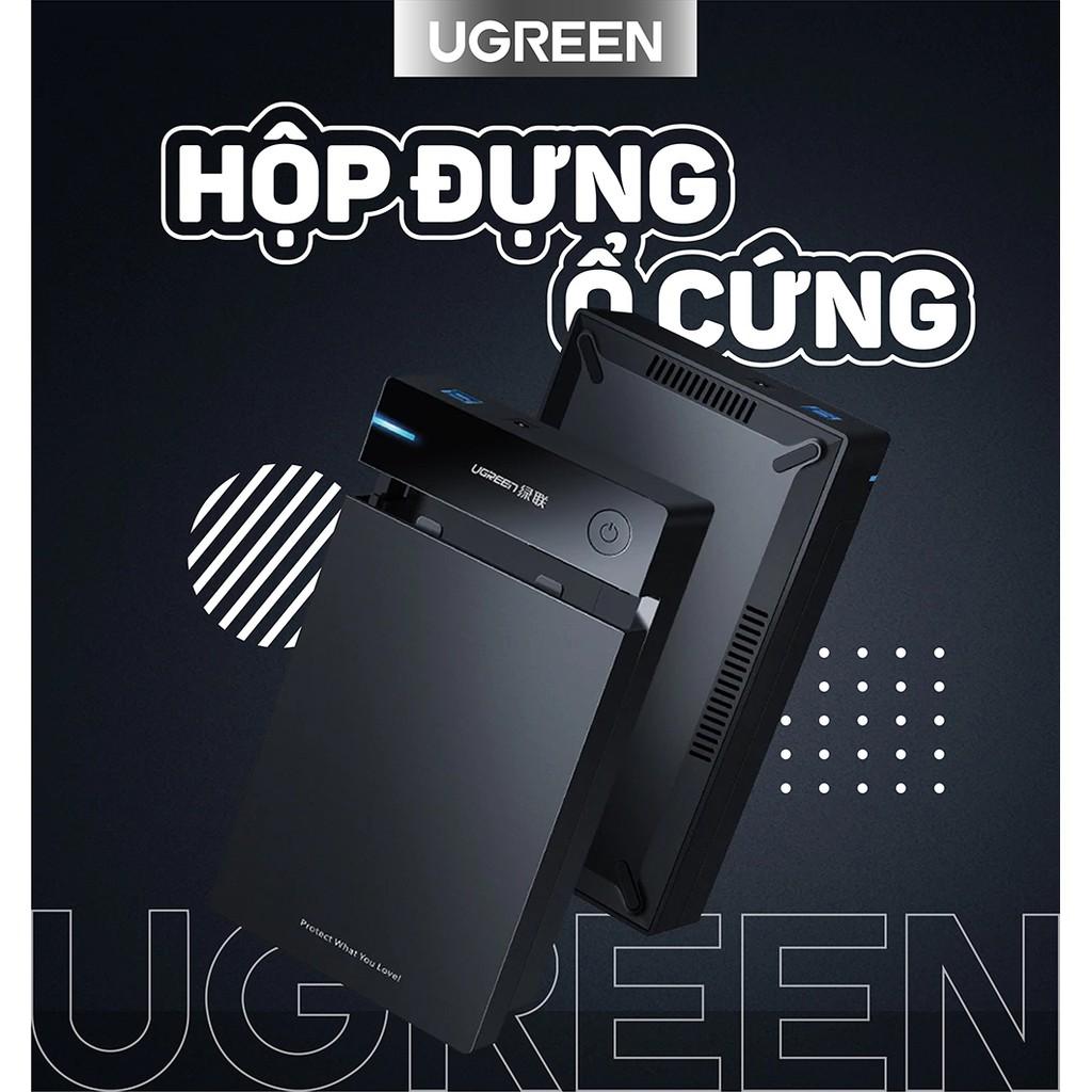 Vỏ hộp đựng ổ cứng SATA 3.5/2.5 inch, dài 50cm, hỗ trợ 10TB, USB 3.0 UGREEN US222 50422 - Hàng chính hãng