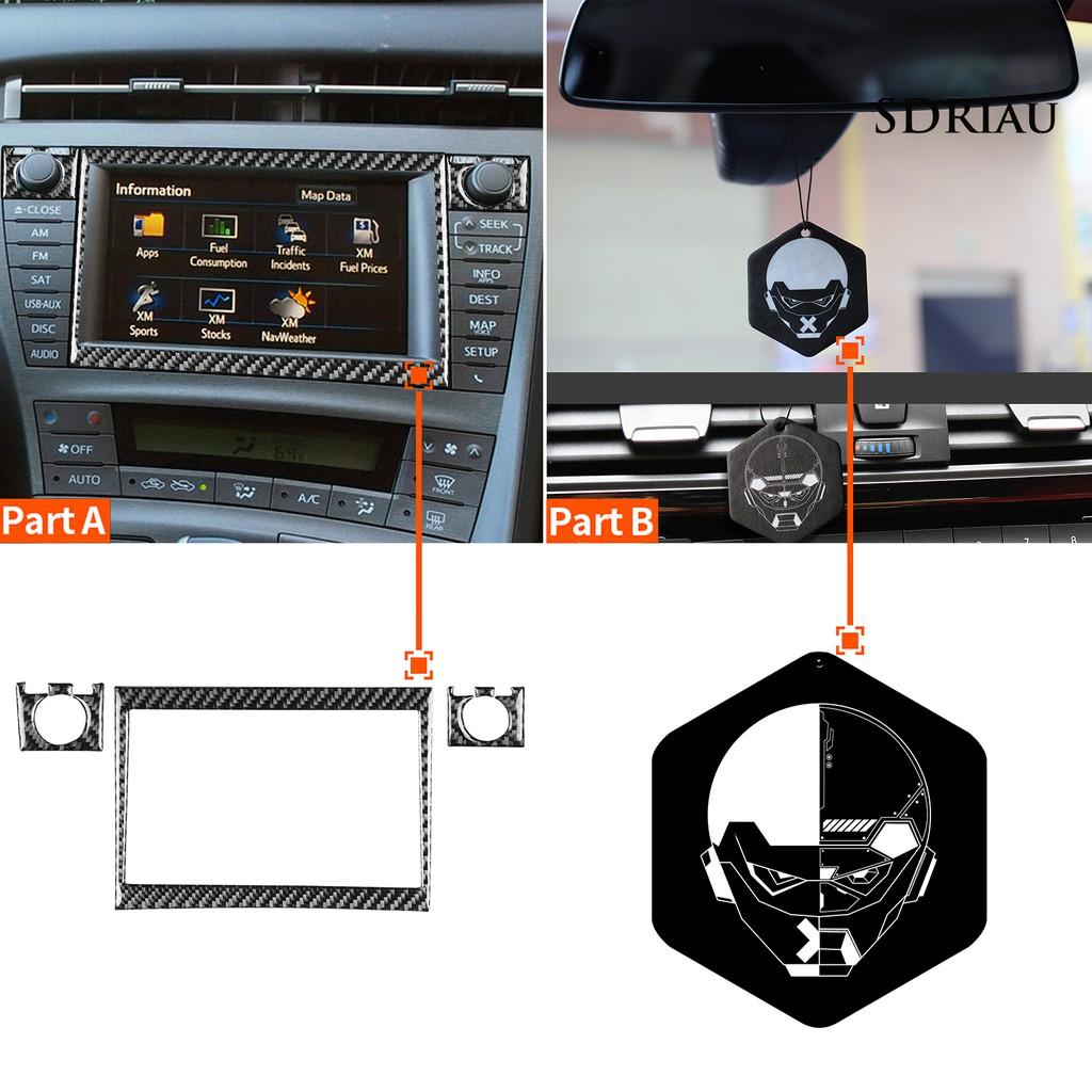 Bộ 5 Miếng Dán Sợi Carbon Trang Trí Bảng Điều Khiển Xe Hơi Toyota Prius
