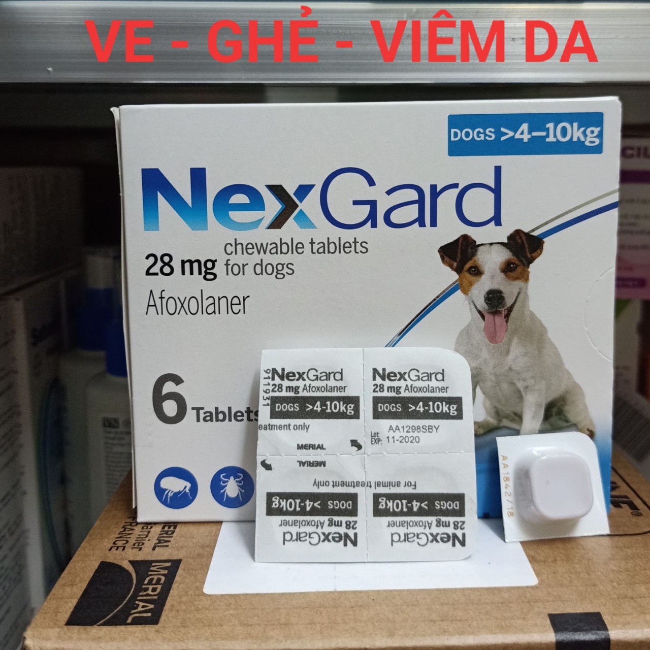 Một Hộp Nexgard Diệt Ve Chó 4-10Kg