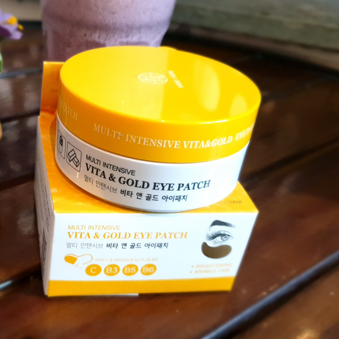 Mặt Nạ Sinh Học Xóa Thâm Và Nếp Nhăn Vùng Mắt - Khóe Miệng Tinh Chất Vitamine Và Vàng Ròng Nano Hani x Hani Hộp 60 Miếng nhập khẩu Hàn Quốc