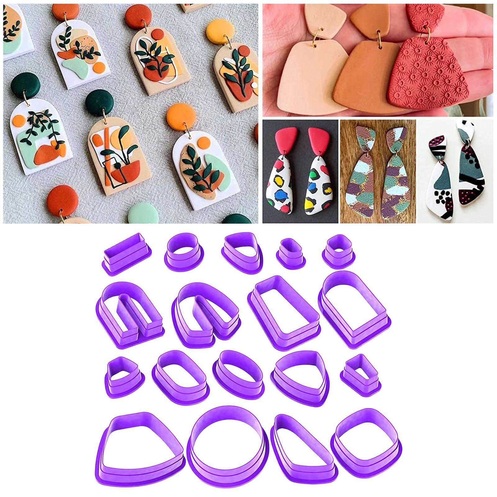 18Pcs Polymer Clay Cutters Polymer Clay Jewelry Different Shapes Clay Cutting Tools