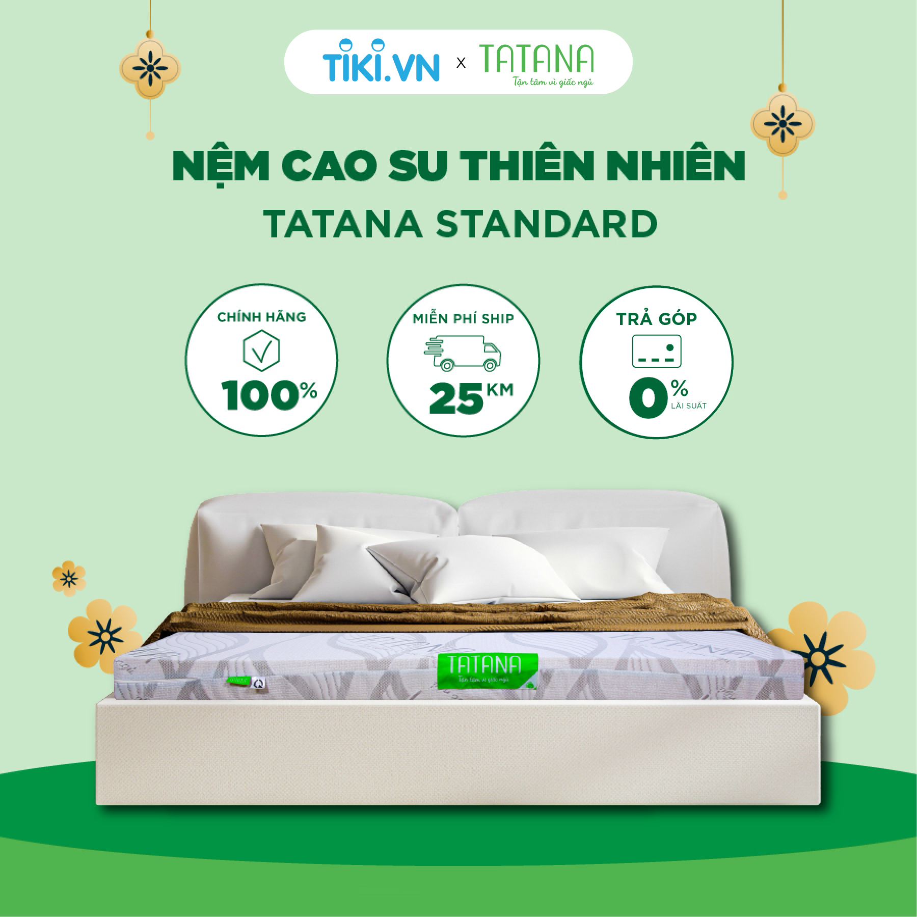 Hình ảnh Nệm cao su thiên nhiên Cao Cấp Tatana Standard 