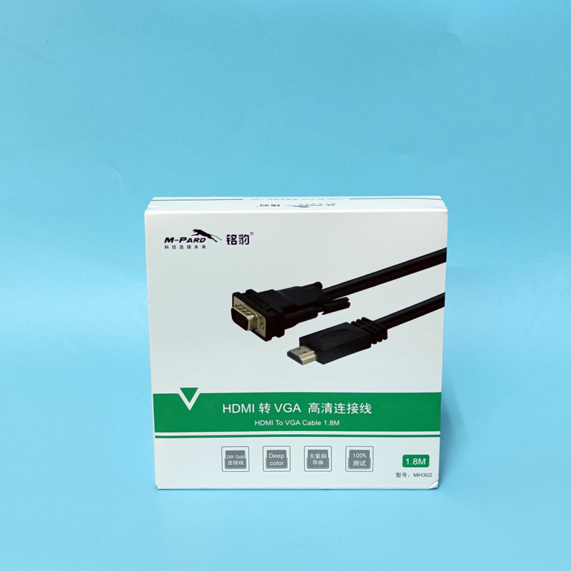 Cáp chuyển tín hiệu từ HDMI qua VGA (màn hình cổng VGA) M-PARD MH302 dài 1m8 - Hàng nhập khẩu