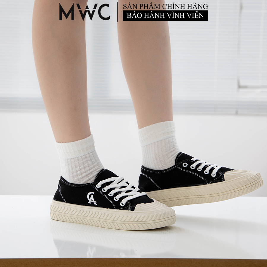 Giày Thể Thao Nữ Converse MWC Thiết Kế Thêu Chữ A  Kiểu Dáng Thanh Lịch Màu Đen  NUTT- 0589