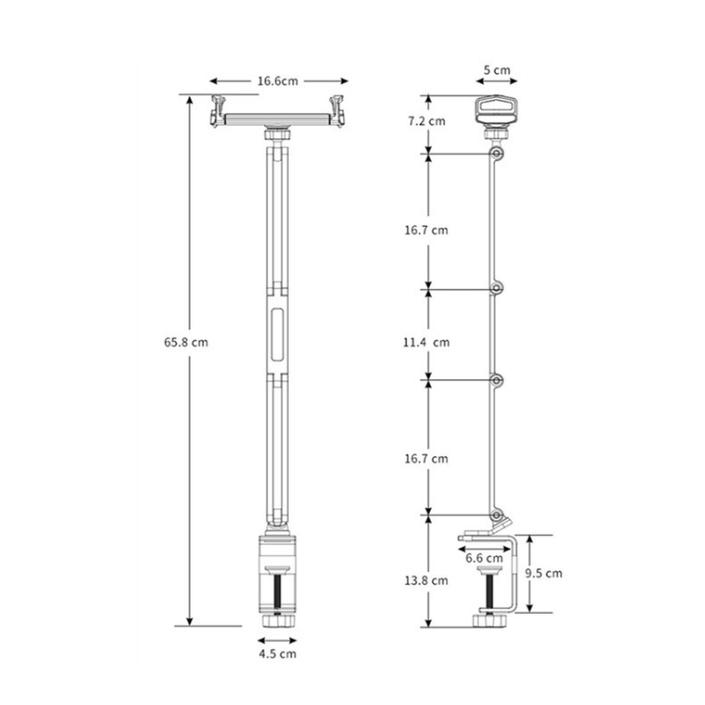 Kệ kẹp máy tính bảng kẹp cạnh bàn chức năng xoay 360 độ cao cấp P60, P60 Plus