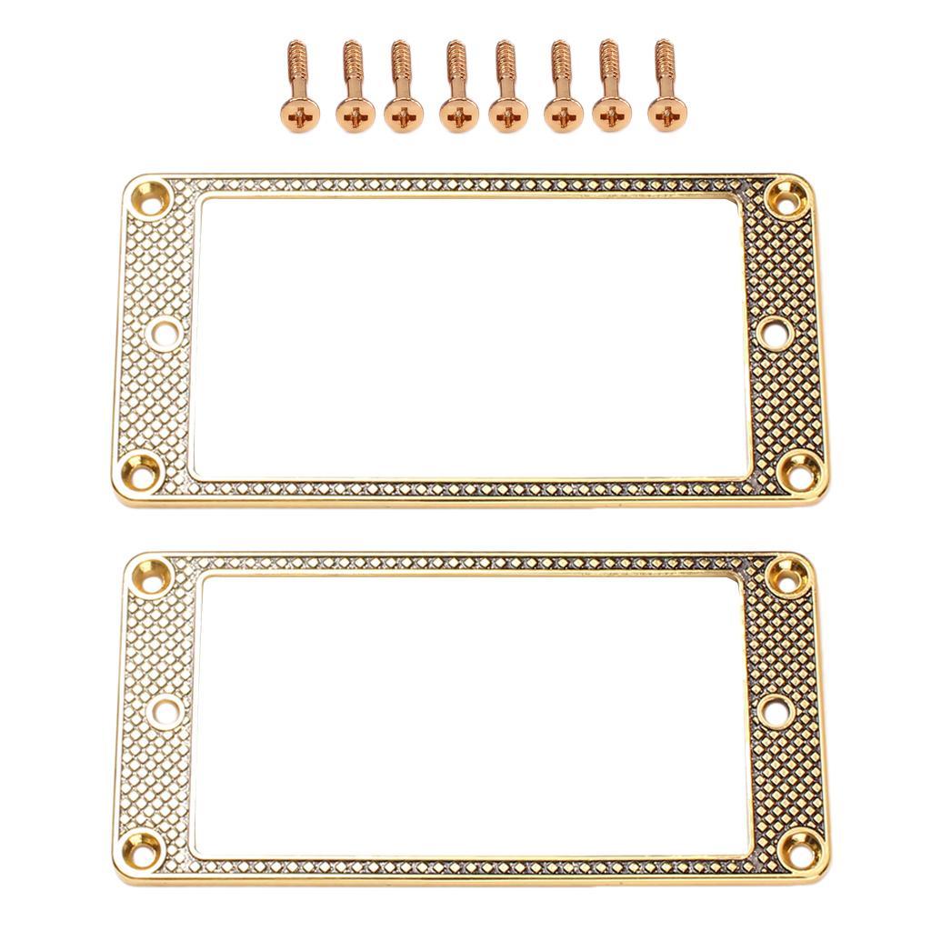 Metal Pickup Mounting Ring for LP SG Guitar w/ Screws Golden