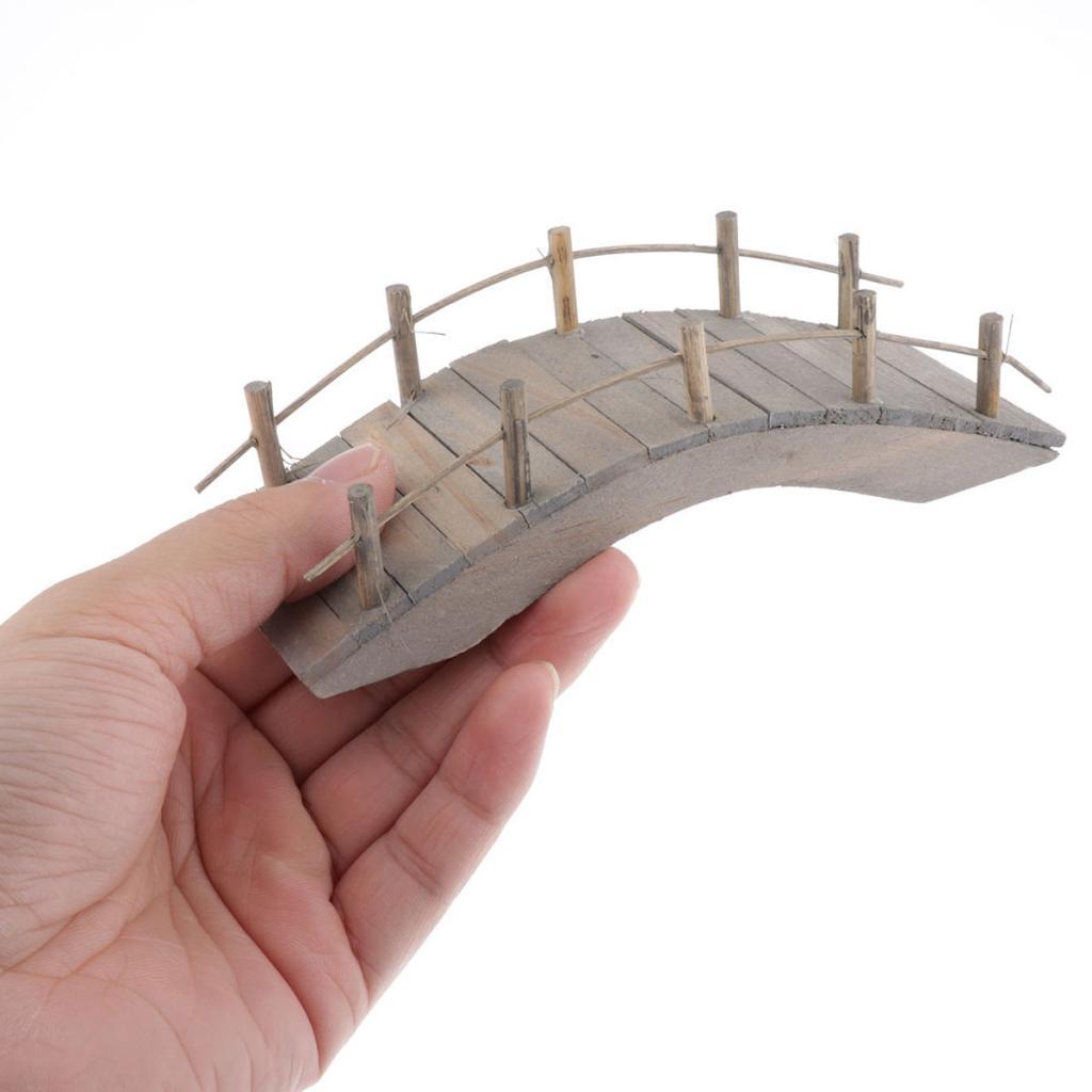 1:12 Mini Dollhouse Fairy Garden Landscape Bridge Figurine Bonsai DIY Decor