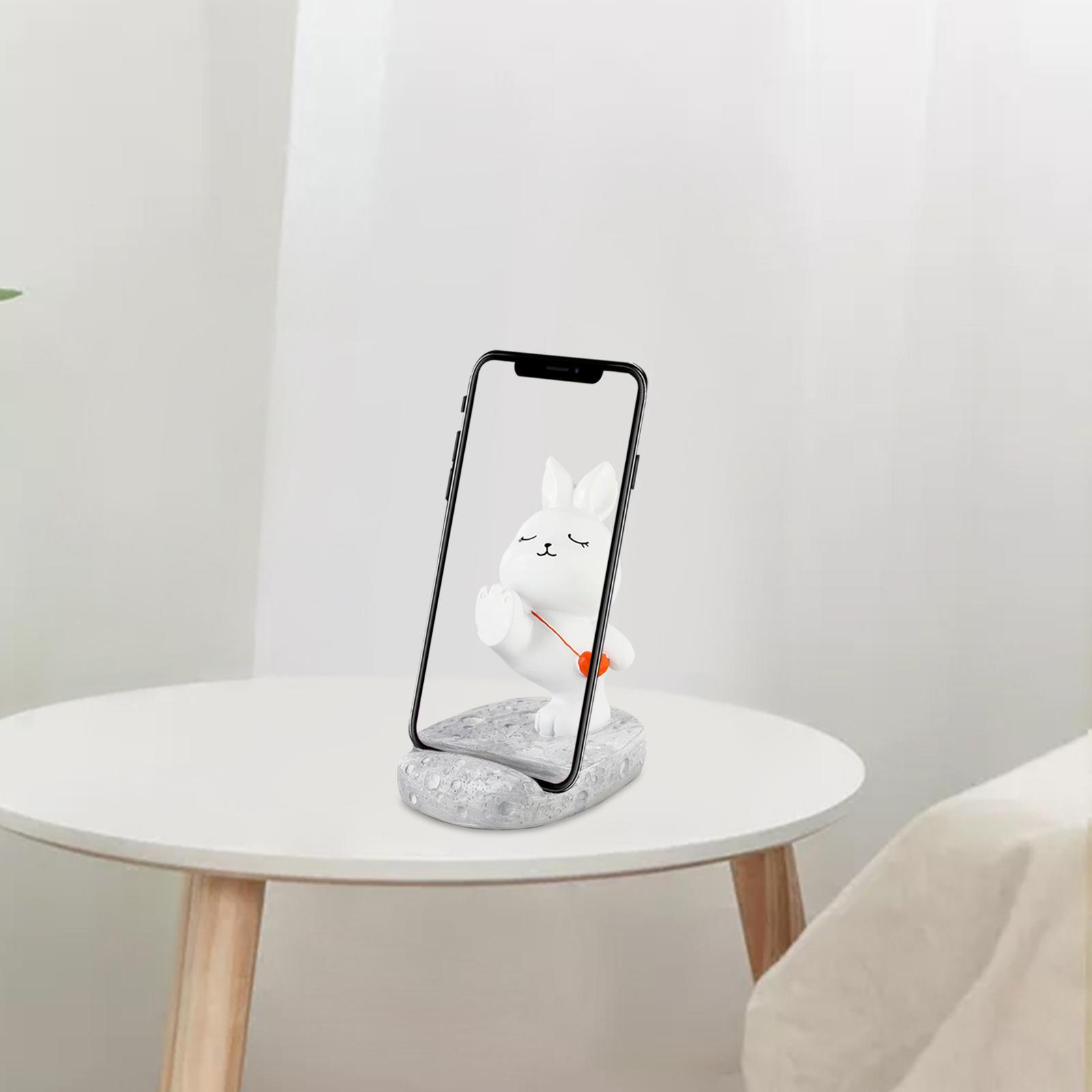Rabbit Desktop Phone Holder Cradle Anti Slip Bracket Cute Support Ornaments for Office
