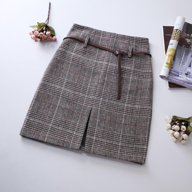 Chân váy vải bố xẻ tà trước, chân váy dáng A - CV101