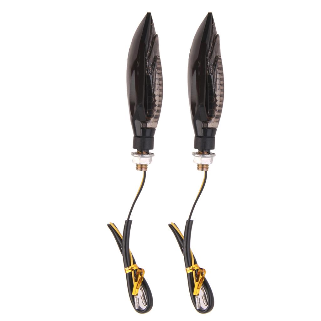2pc UNIVERSAL MOTORCYCLE BIKE LED  BLINKER LIGHT INDICATOR AMBER