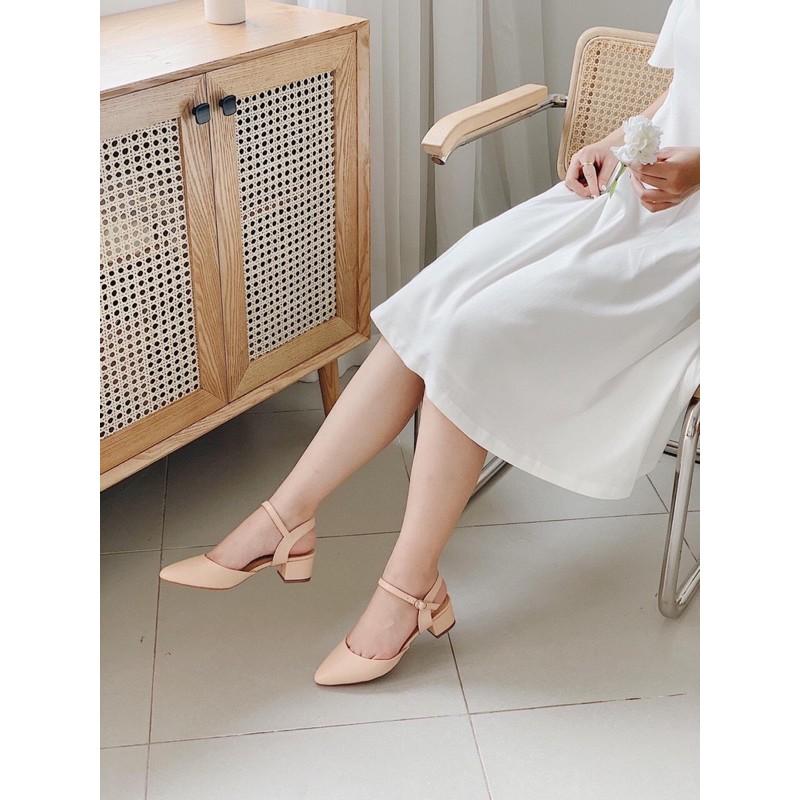 Giày sandal thời trang mũi nhọn ho got phối quai mảnh _A06Hc