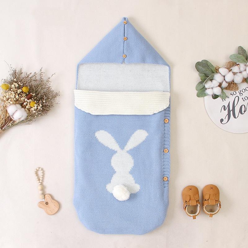 Túi Ngủ Cho Bé Gái Sơ Sinh Bao Da Bé Trai Dệt Kim Ngủ Bao Footmuff Cho Xe Đẩy Trẻ Em Sleepsack Sơ Sinh Đầm Đan Slaapzak