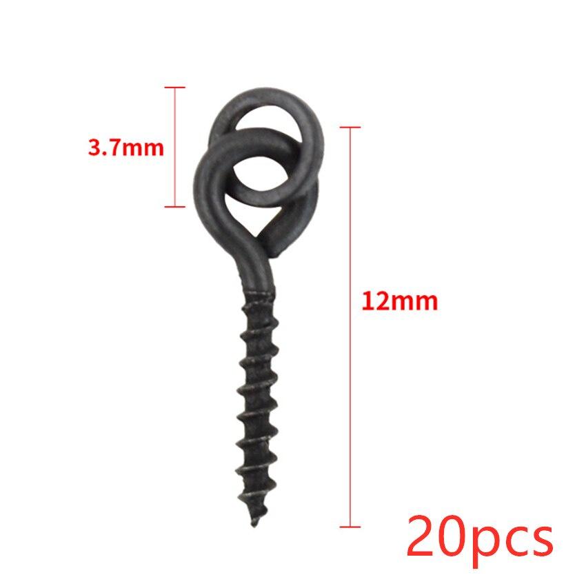10/20/30Pcs Fishing Hair Tackle Accessories Fishing Boilie Screw Bait Tool Fishing Bait Ring Swivel Chod Rigs Carp