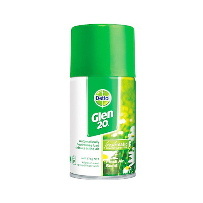 Bình Xịt Diệt Khuẩn Dettol Glen 20 Freshmatic Refill Fresh Air Scent  Tặng Kèm Máy Khuếch Tán Tự Động 174g của Úc