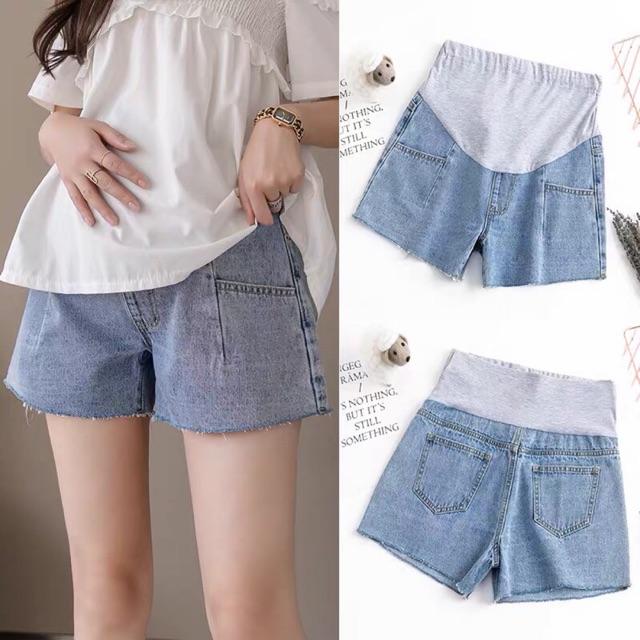 Quần short denim mỏng cho mẹ bầu- hàng quảng châu shop
