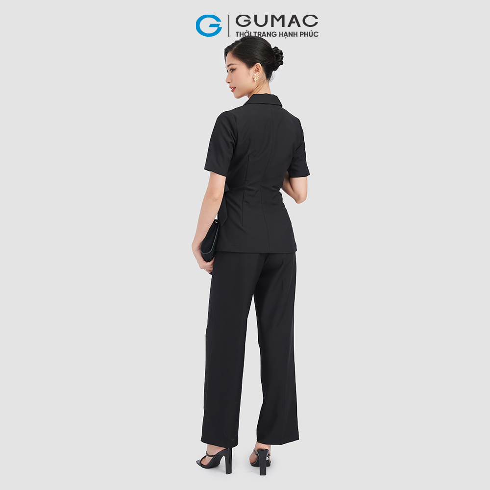 Quần tây nữ GUMAC QC09003 cài 1 nút ống suông công sở