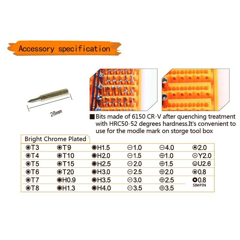 Bộ Tua Vít Đa Năng 54 chi tiết Jakemy JM-8150 (Cam) - Hàng Chính Hãng - Nguyên Seal