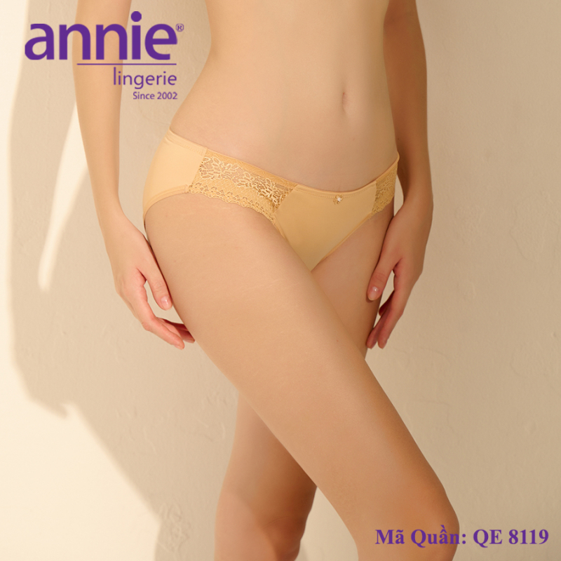 Quần lót phối ren hông điệu đà annie QE 8119 được thiết kế với kiểu dáng thời trang, cuốn hút, form ôm vừa vặn kết hợp c