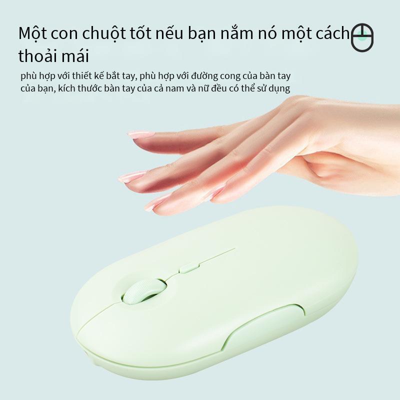 Ưu đãi đặc biệt chuột không dây hai chế độ bluetooth mới Pebble đá cuội không tiếng ồn chuột chơi game không giới hạn siêu mỏng