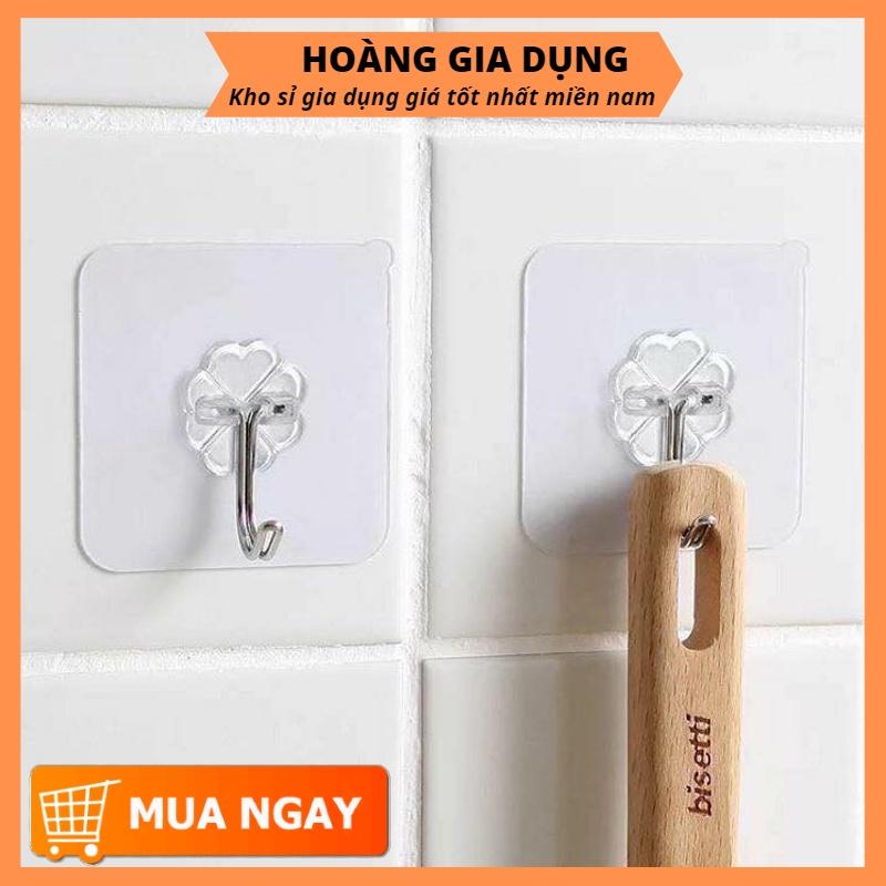 (Sỉ 499đ )Móc Dán Tường Chịu Lực Trong Suốt Treo Quần Áo Siêu Dính Siêu Bền Siêu Chắc Đa Năng H001