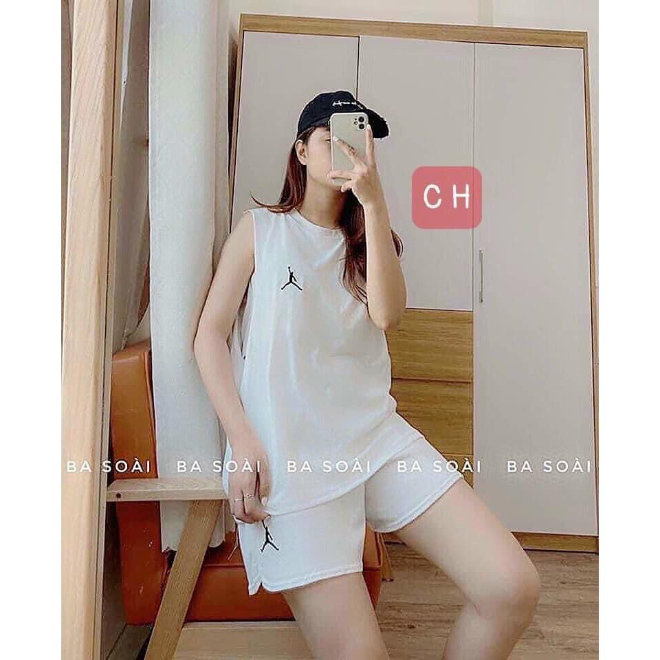 Sét bộ thể thao nữ áo tanktop, quần sooc tặng kèm áo quây
