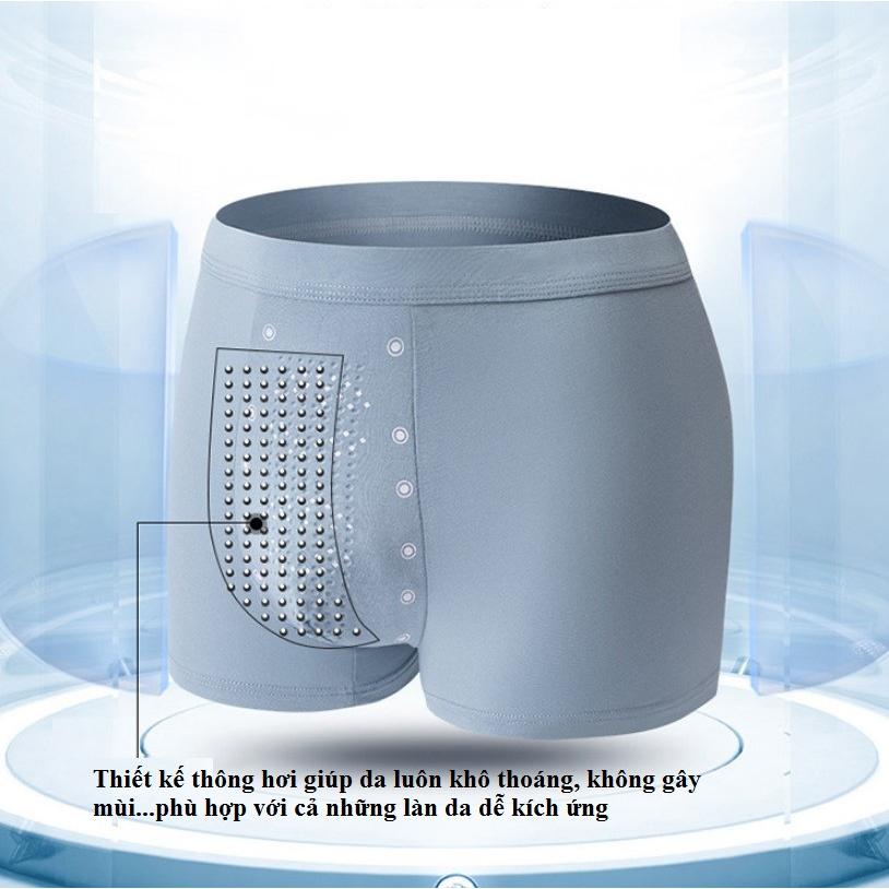 Combo 4 quần lót Boxer nam sợi cotton cao cấp kháng khuẩn, mat xa co giãn 4 chiều AVI - 391