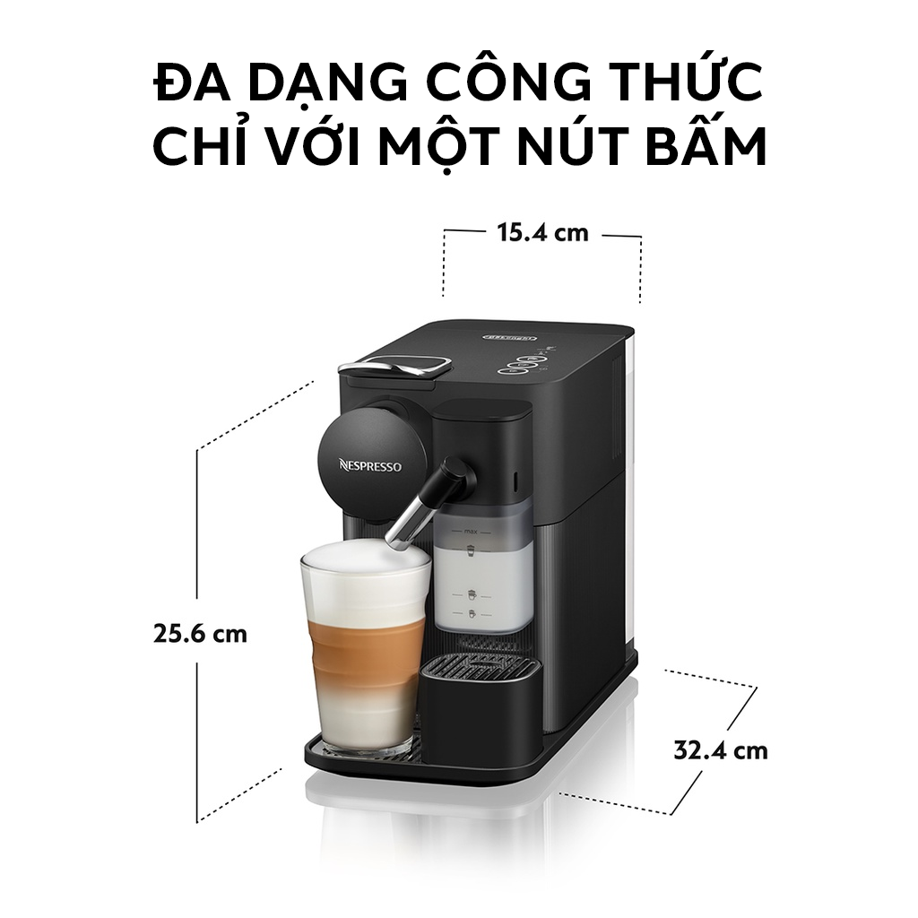 Máy pha cà phê Nespresso Lattissima One Đen - Hàng chính hãng