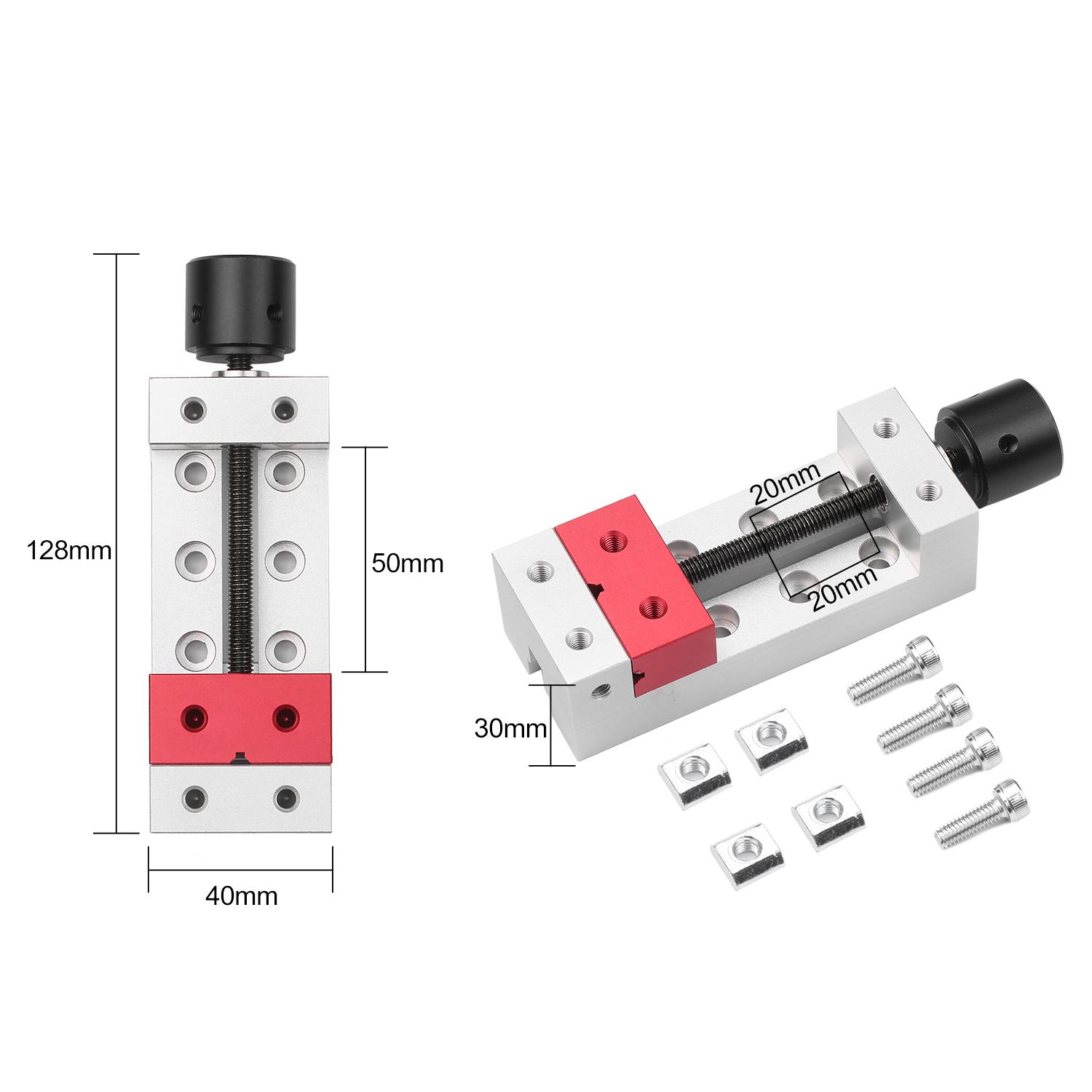 2-Inch Mini Drill Press Vise Flat Clamp C Clamp Bench Vise for Carving Engraving Machine Walnut Jewelry Watch Repairing